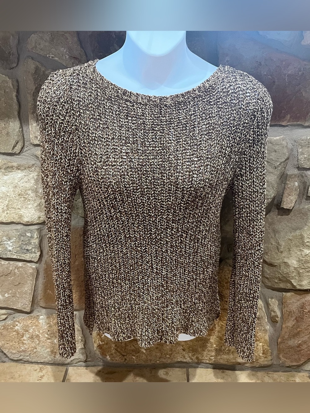 VTG Ralph Lauren Heather Brown Pullover Sweater Women XL Fall Thanksgiving Wear